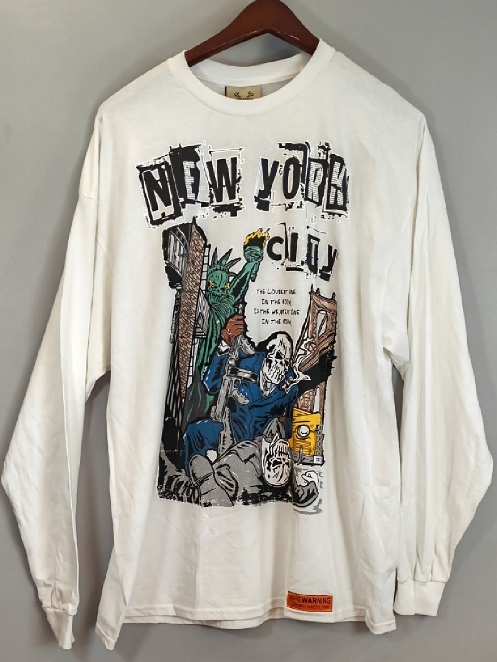 Brand X Punk NYC Graphic Long Sleeve Shirt , NWT Size M